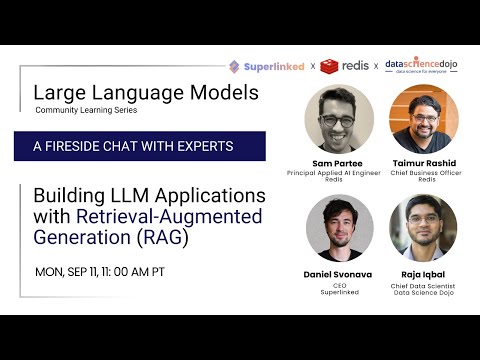 Building LLM applications with retrieval-augmented generation: A fireside chat